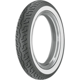 DUNLOP Tire - K177 - Front - 120/90-18 - Wide Whitewall - 65H 45104656